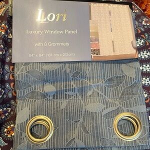 Blue Sheer Curtains Set of 1 panel 8 Grommets 54”x84”